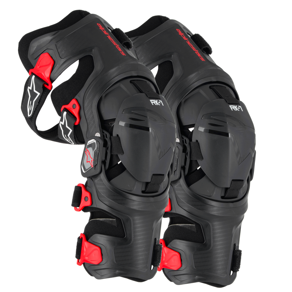 Alpinestars RK-7 Plasma Knee Braces Black / Red FREE 1 YEAR Returns, FREE UK Delivery | ThrottleChimp