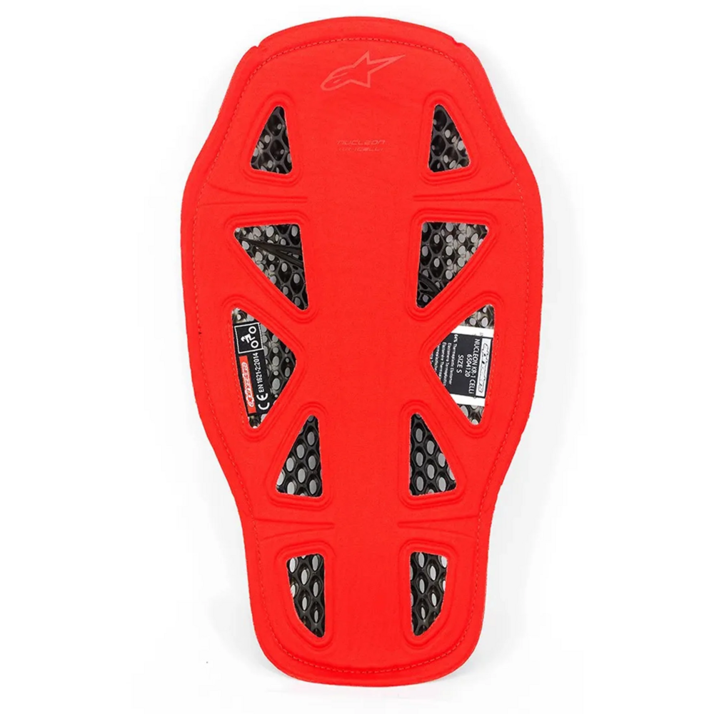 Alpinestars Nucleon KR-1 Celli Back Protector Transparent Smoke / Red (Image 2) - ThrottleChimp