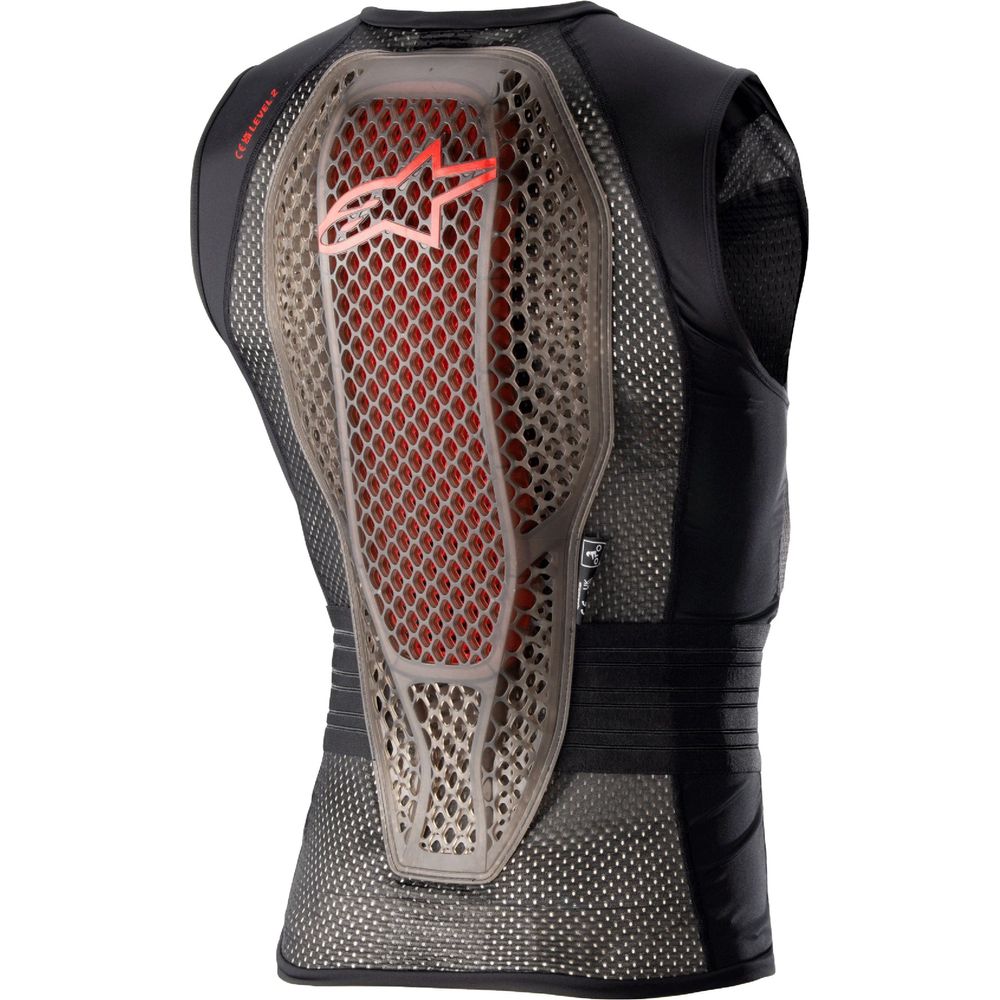 Alpinestars Nucleon Flex Pro Protector Vest Transparent Smoke / Red / Black (Image 2) - ThrottleChimp