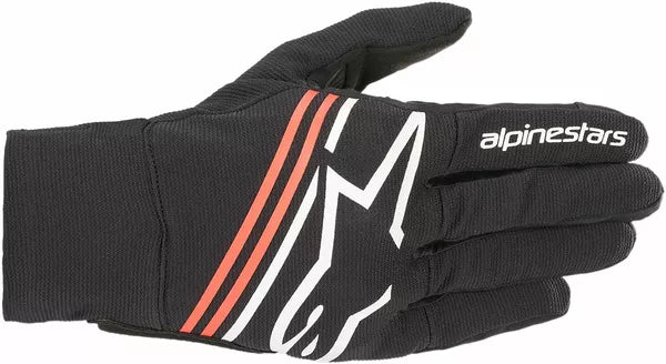 Alpinestars Reef Gloves Black / Fluo Red / White FREE 1 Year Return, FREE UK Shipping | ThrottleChimp