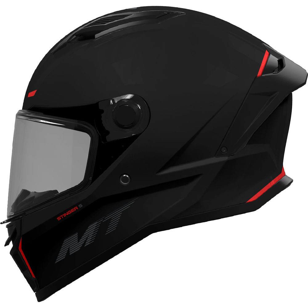 MT Stinger 2 Full Face Helmet Gloss Black With DD Ring - ThrottleChimp