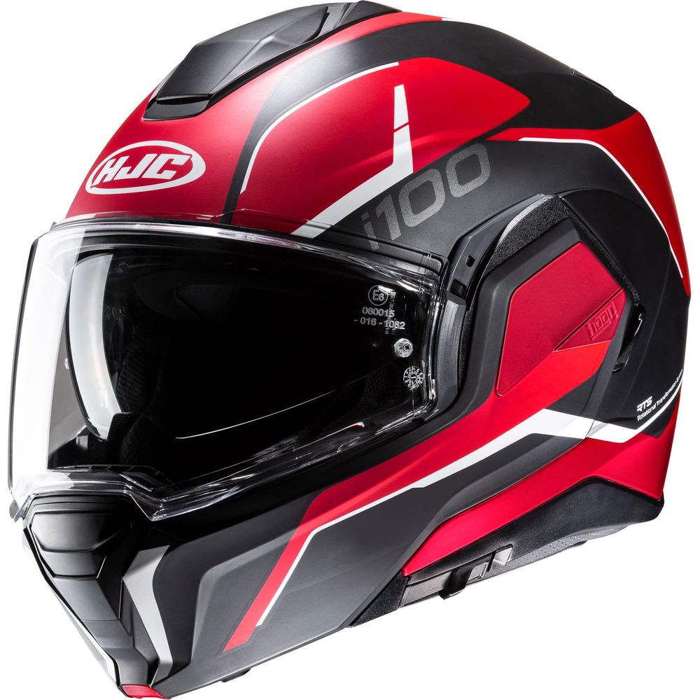 HJC I100 Lorix Flip-Up Helmet MC1SF Red - ThrottleChimp