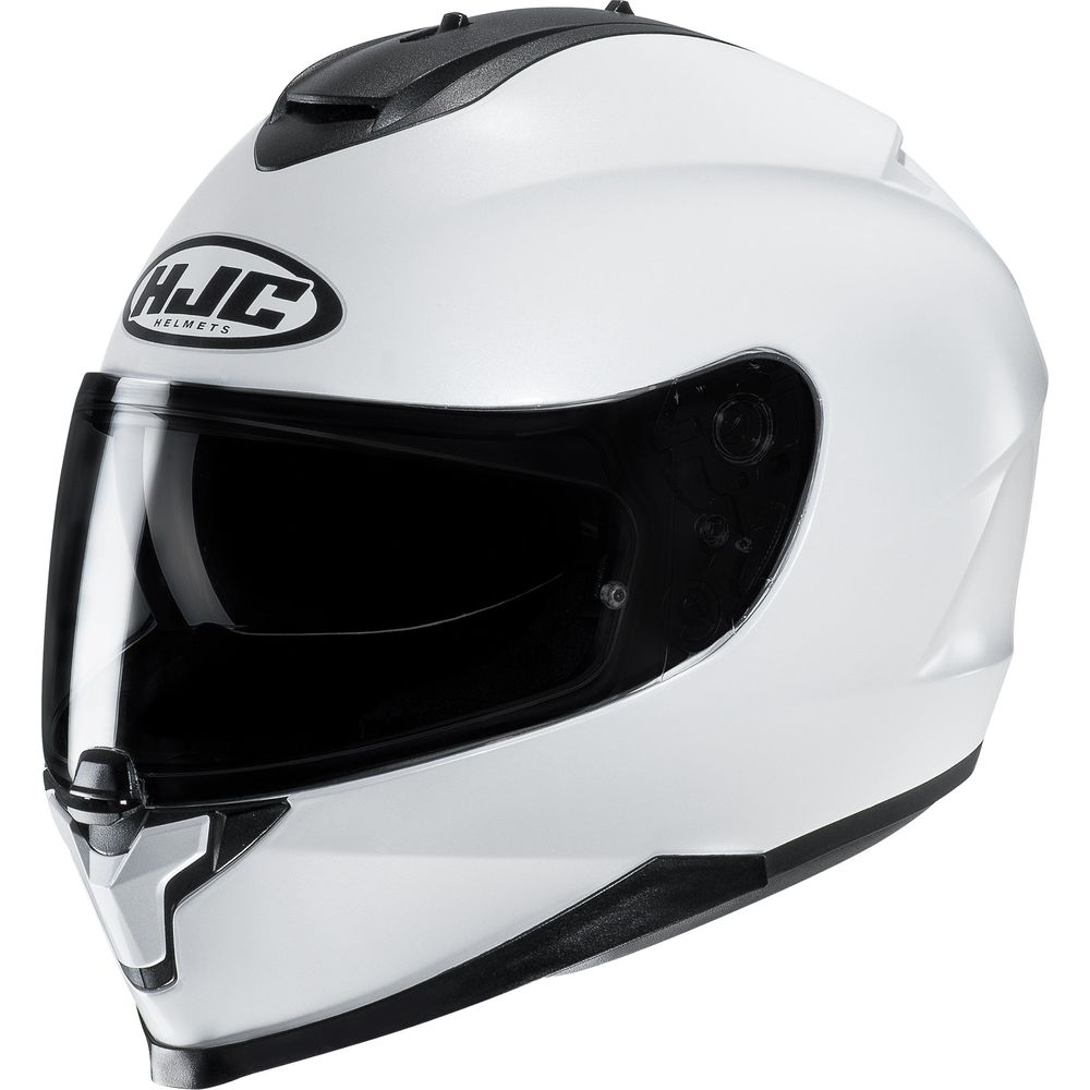 HJC C70N Full Face Helmet Pearl White - ThrottleChimp