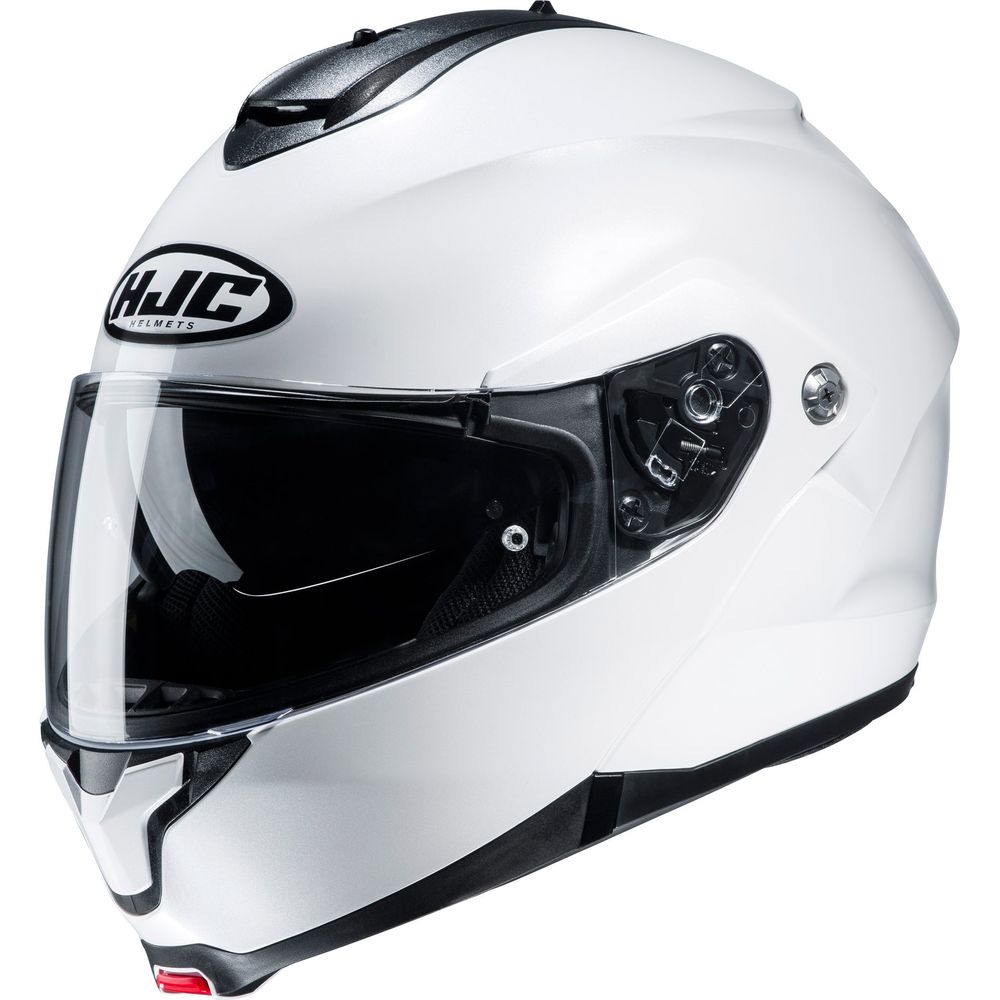 HJC C91N Flip-Up Helmet Pearl White FREE 1 YEAR Returns, FREE UK Delivery | ThrottleChimp