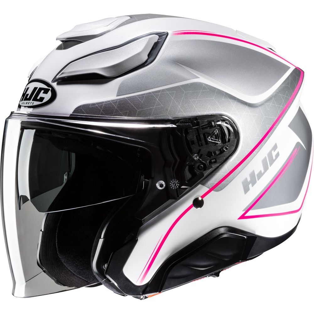 HJC F31 Ludi Open Face Helmet MC8 Pink - ThrottleChimp
