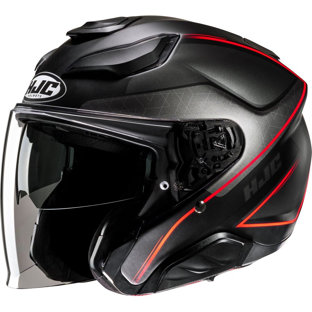 HJC F31 Ludi Open Face Helmet MC1SF Red - ThrottleChimp