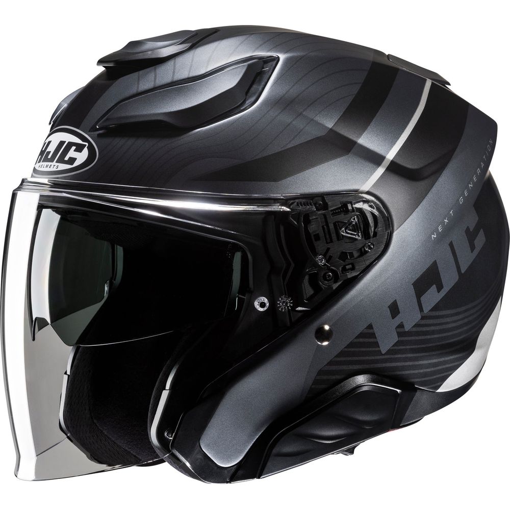 HJC F31 Naby Open Face Helmet MC5SF Black - ThrottleChimp