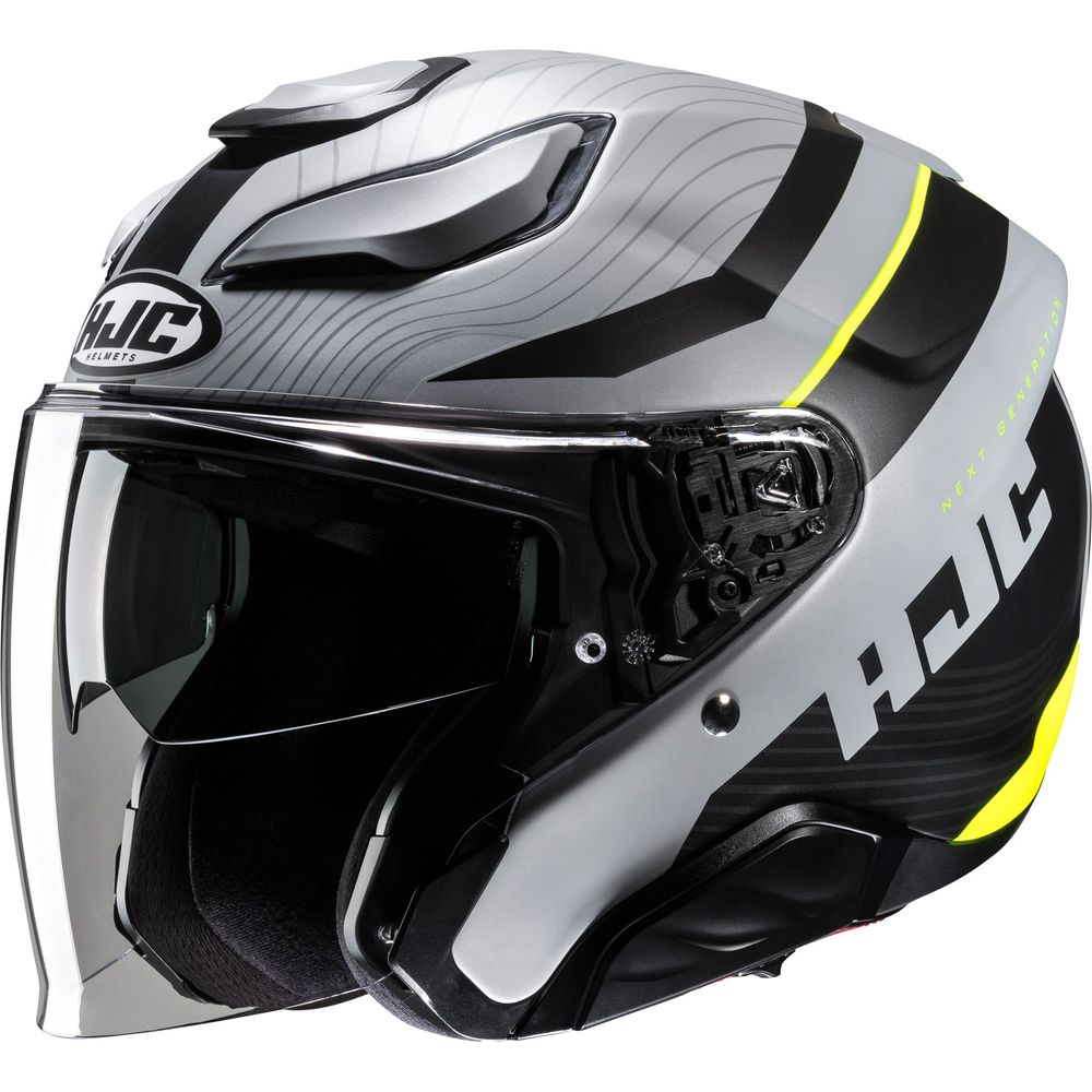 HJC F31 Naby Open Face Helmet MC3HSF Yellow / Grey FREE 1 YEAR Returns, FREE UK Delivery | ThrottleChimp