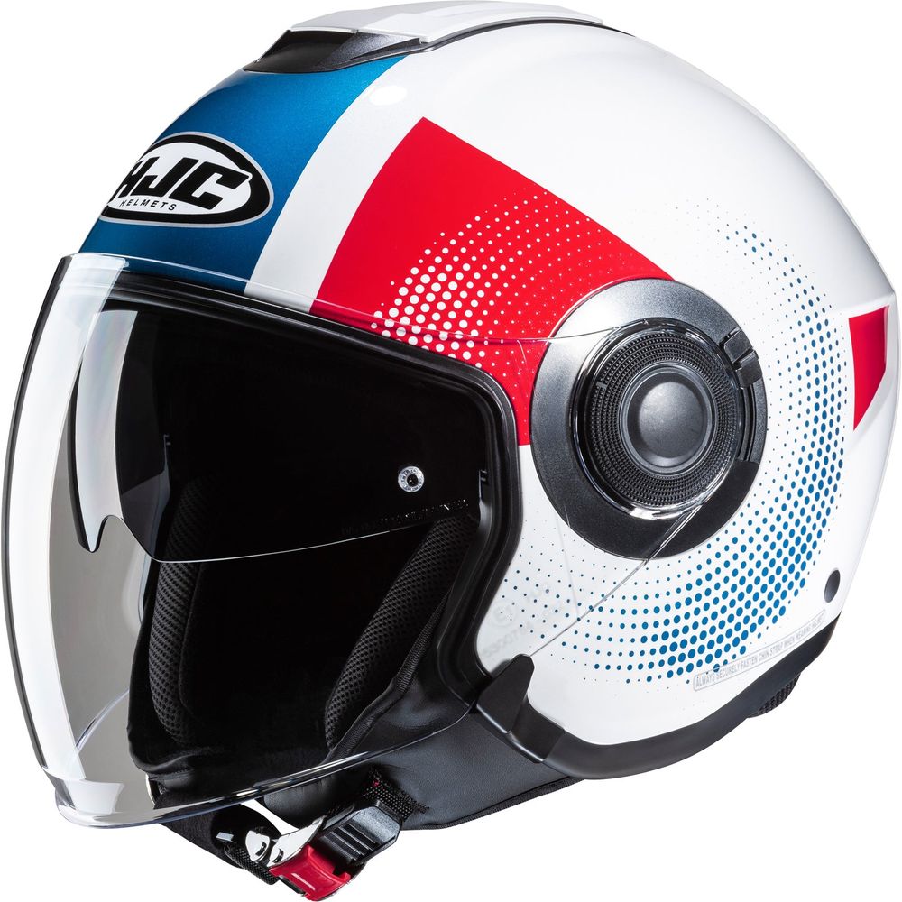 HJC I40N Pyle Open Face Helmet MC21 White / Blue / Red - ThrottleChimp