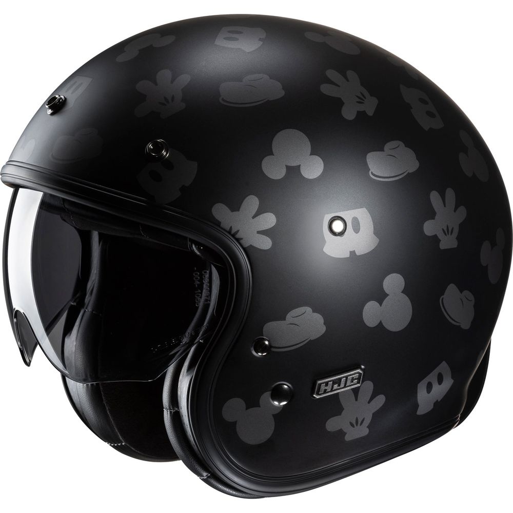 HJC V31 Disney Mickey Open Face Helmet MC5SF Black FREE 1 YEAR Returns, FREE UK Delivery | ThrottleChimp