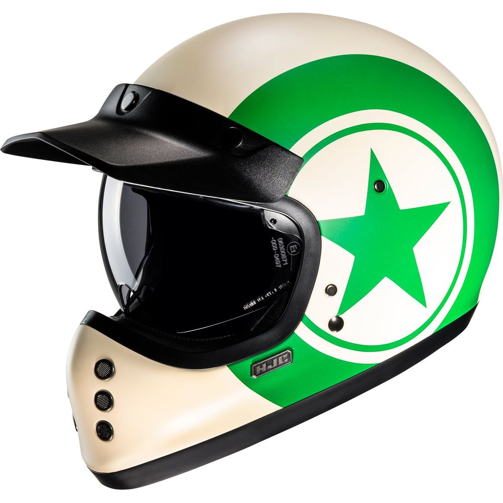 HJC V60 Nyx Full Face Helmet MC4SF Green - ThrottleChimp