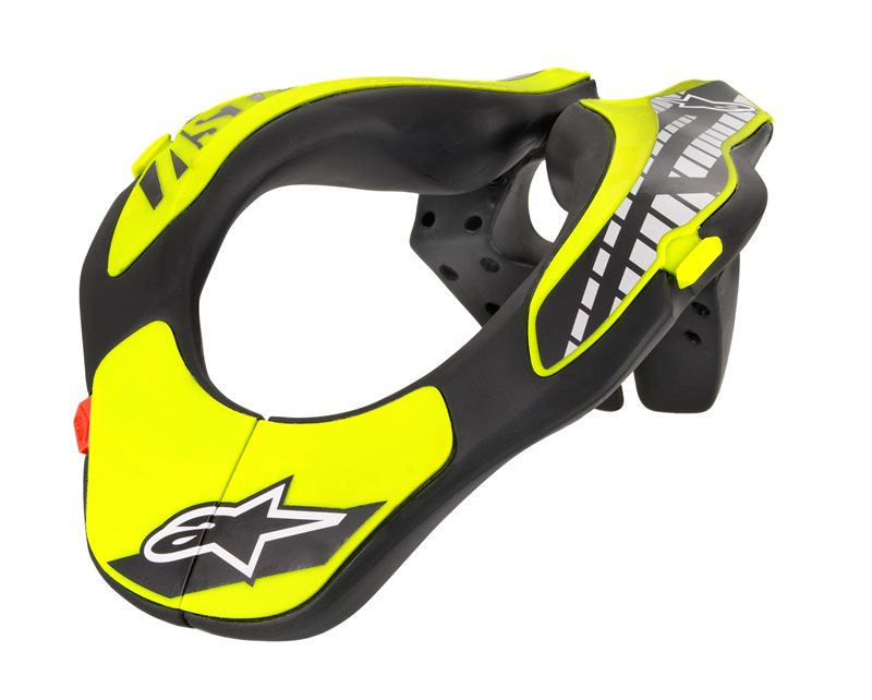 Alpinestars Youth Neck Support Black / Fluo Yellow FREE 1 YEAR Returns, FREE UK Delivery | ThrottleChimp