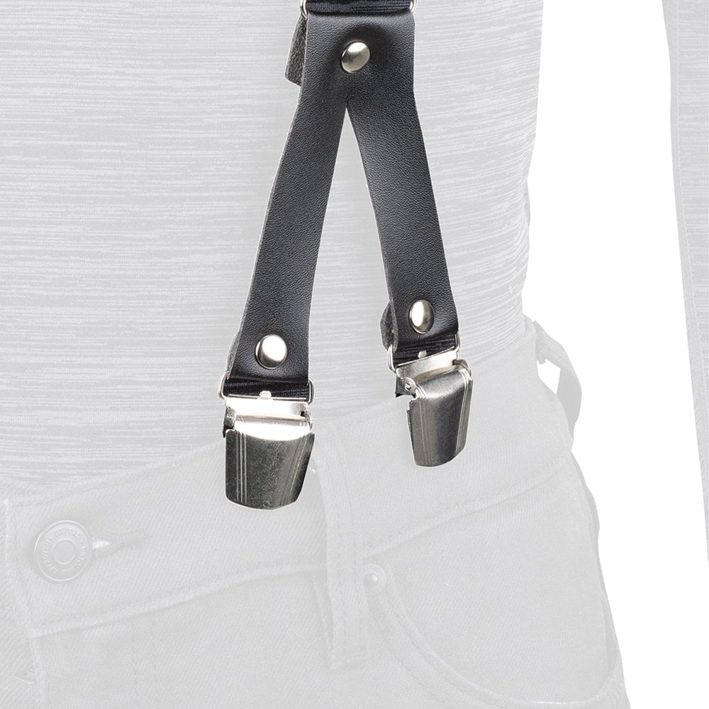 Oxford Riggers Trousers Braces Chic Black (Image 3) - ThrottleChimp