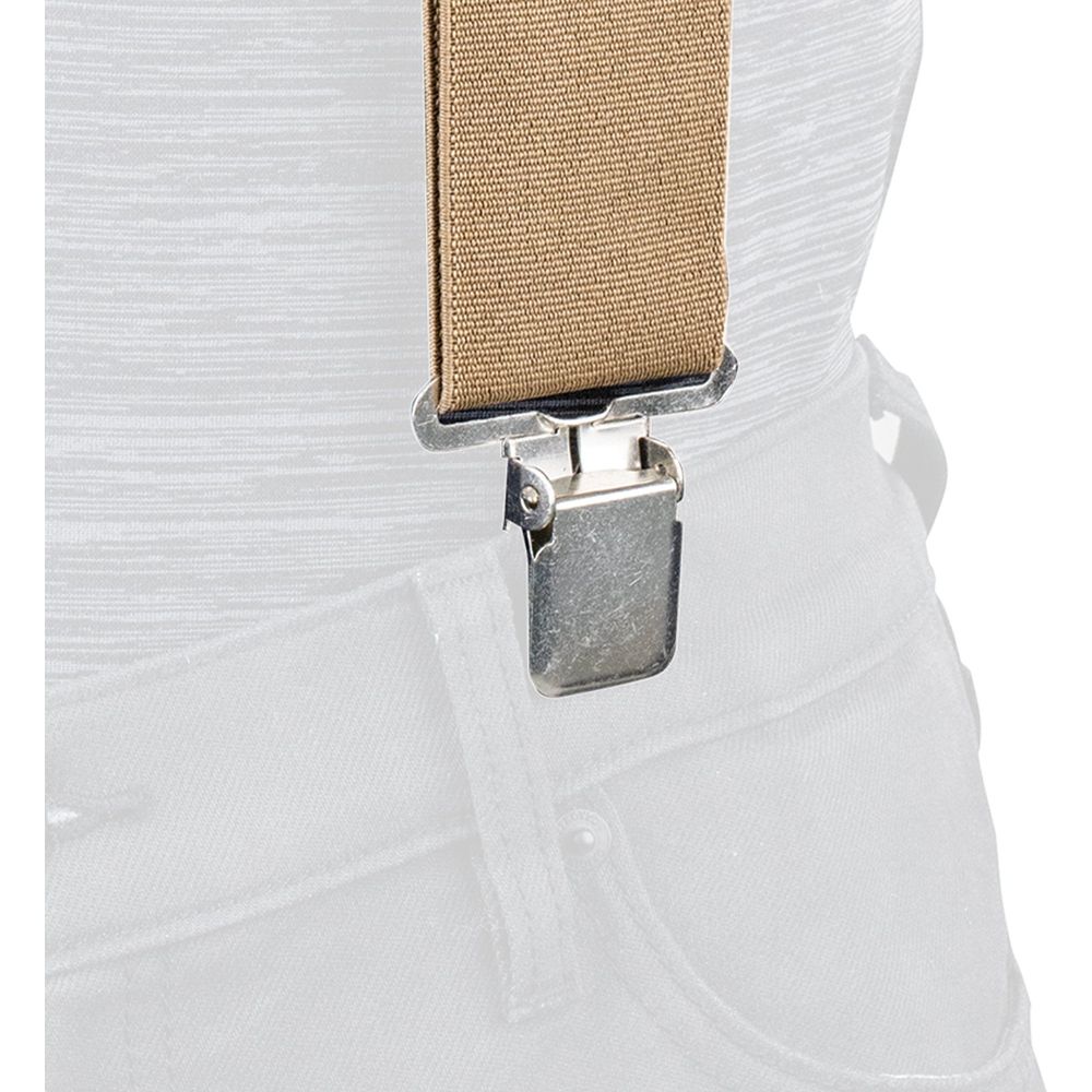 Oxford Riggers Trousers Braces Khaki (Image 3) - ThrottleChimp