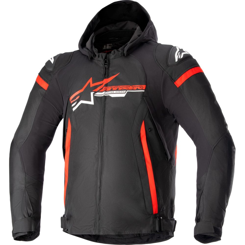 Alpinestars Zaca Waterproof Jacket Black / Bright Red / White - ThrottleChimp