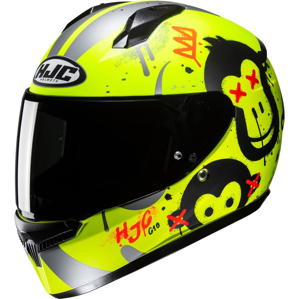 HJC C10 Geti Full Face Helmet MC3HSF Yellow - ThrottleChimp