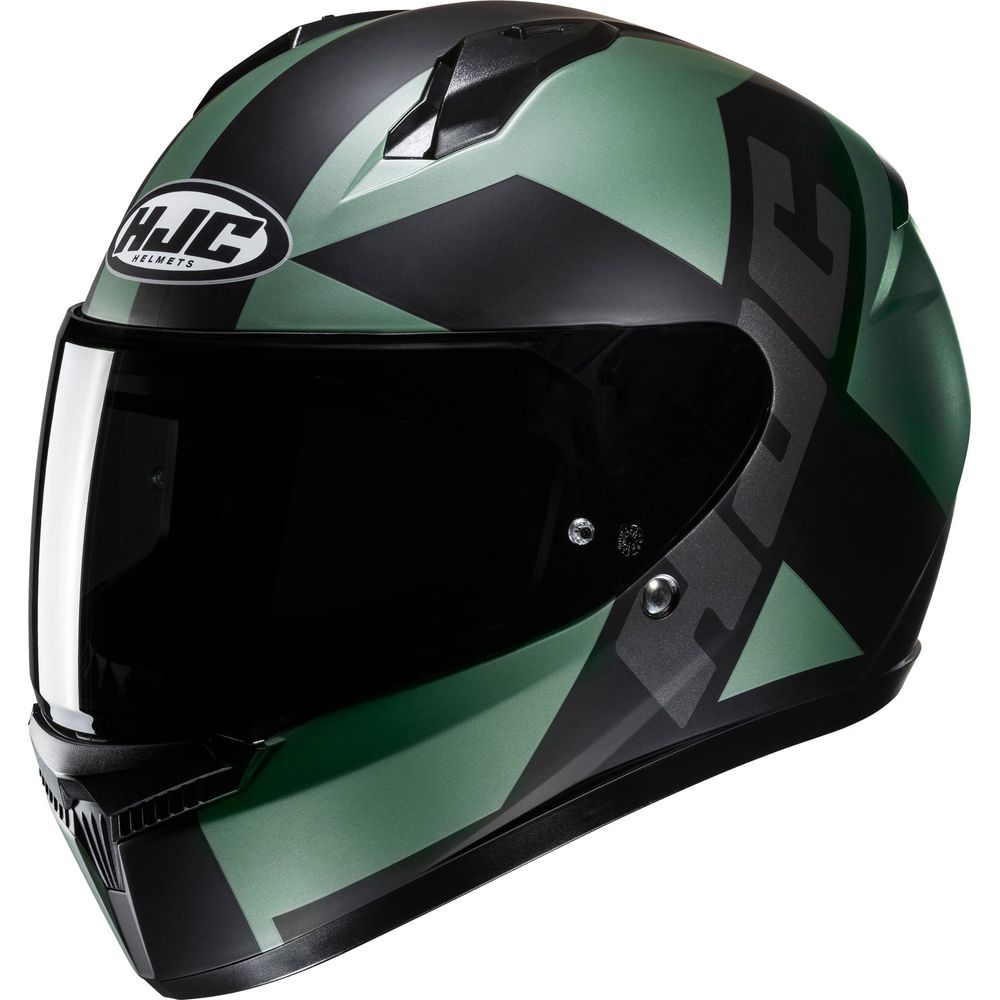 HJC C10 Tez Full Face Helmet MC4SF Khaki Green - ThrottleChimp