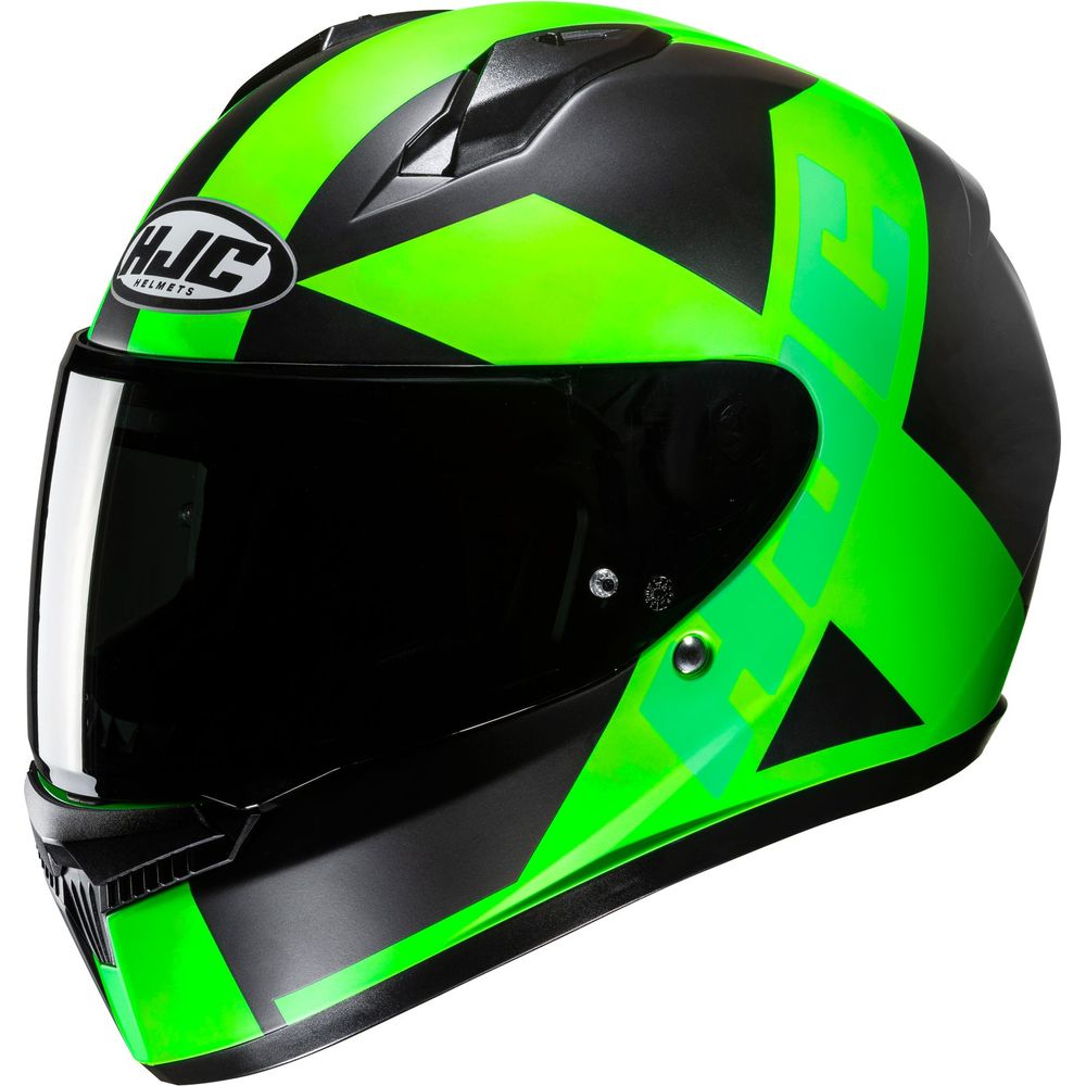 HJC C10 Tez Full Face Helmet MC4HSF Green FREE 1 YEAR Returns, FREE UK Delivery | ThrottleChimp