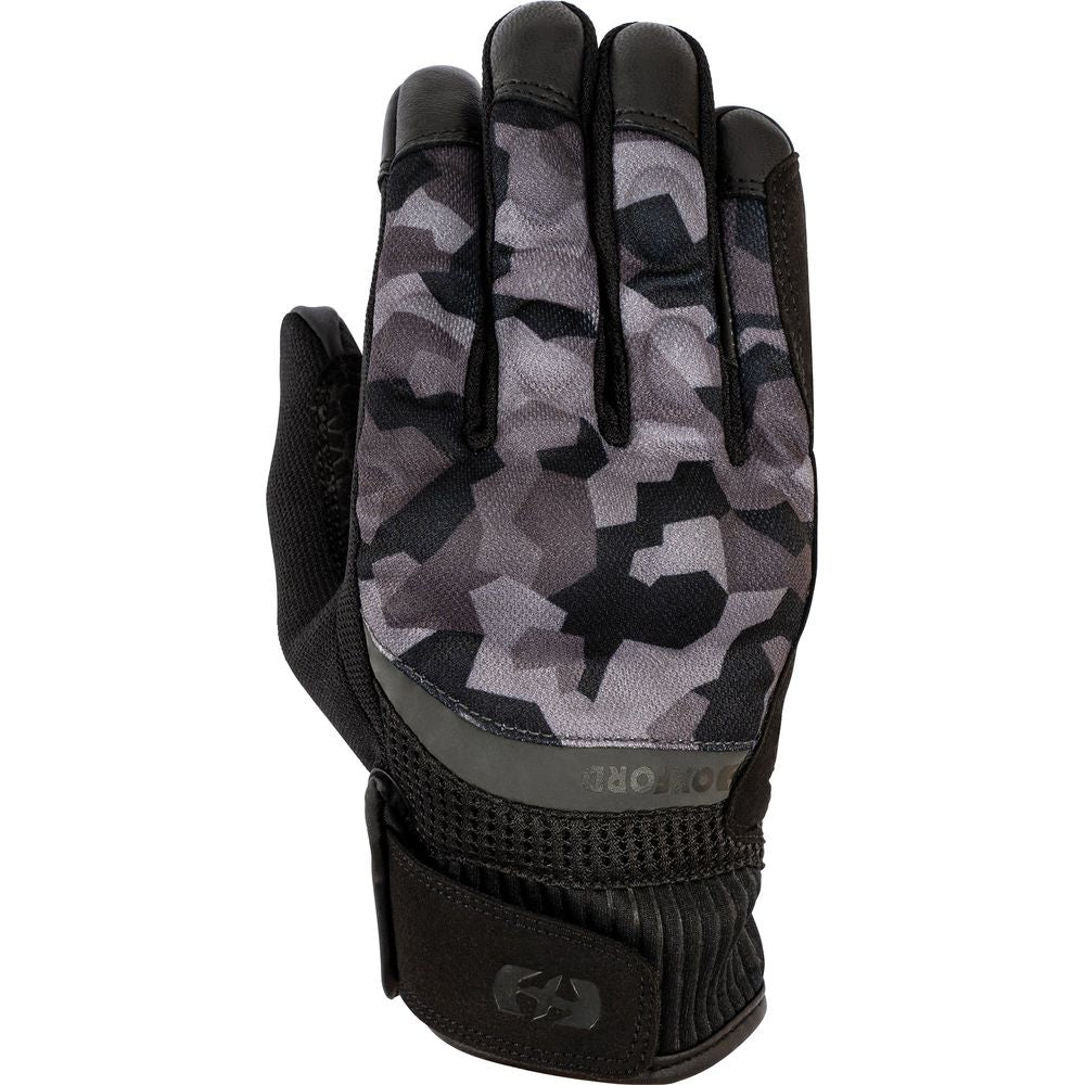 Oxford Byron Textile Gloves Grey Camo - ThrottleChimp