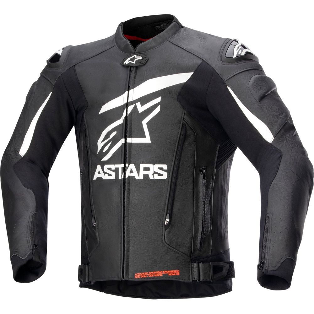 Alpinestars GP Plus V4 Leather Jacket Black / White FREE 1 YEAR Returns, FREE UK Delivery | ThrottleChimp