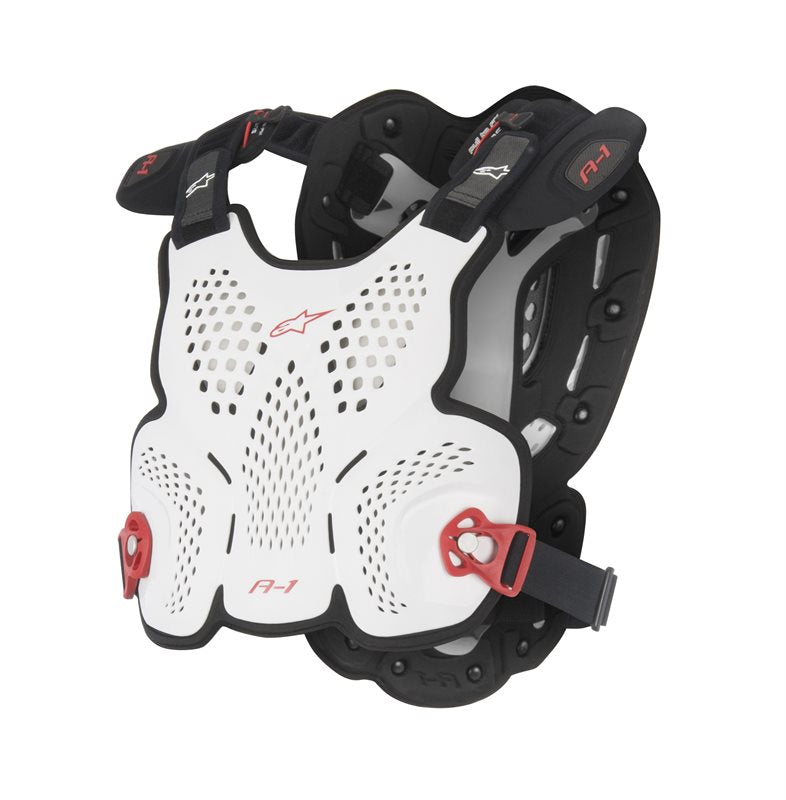 Alpinestars A-1 Roost Guard White / Black / Red FREE 1 YEAR Returns, FREE UK Delivery | ThrottleChimp