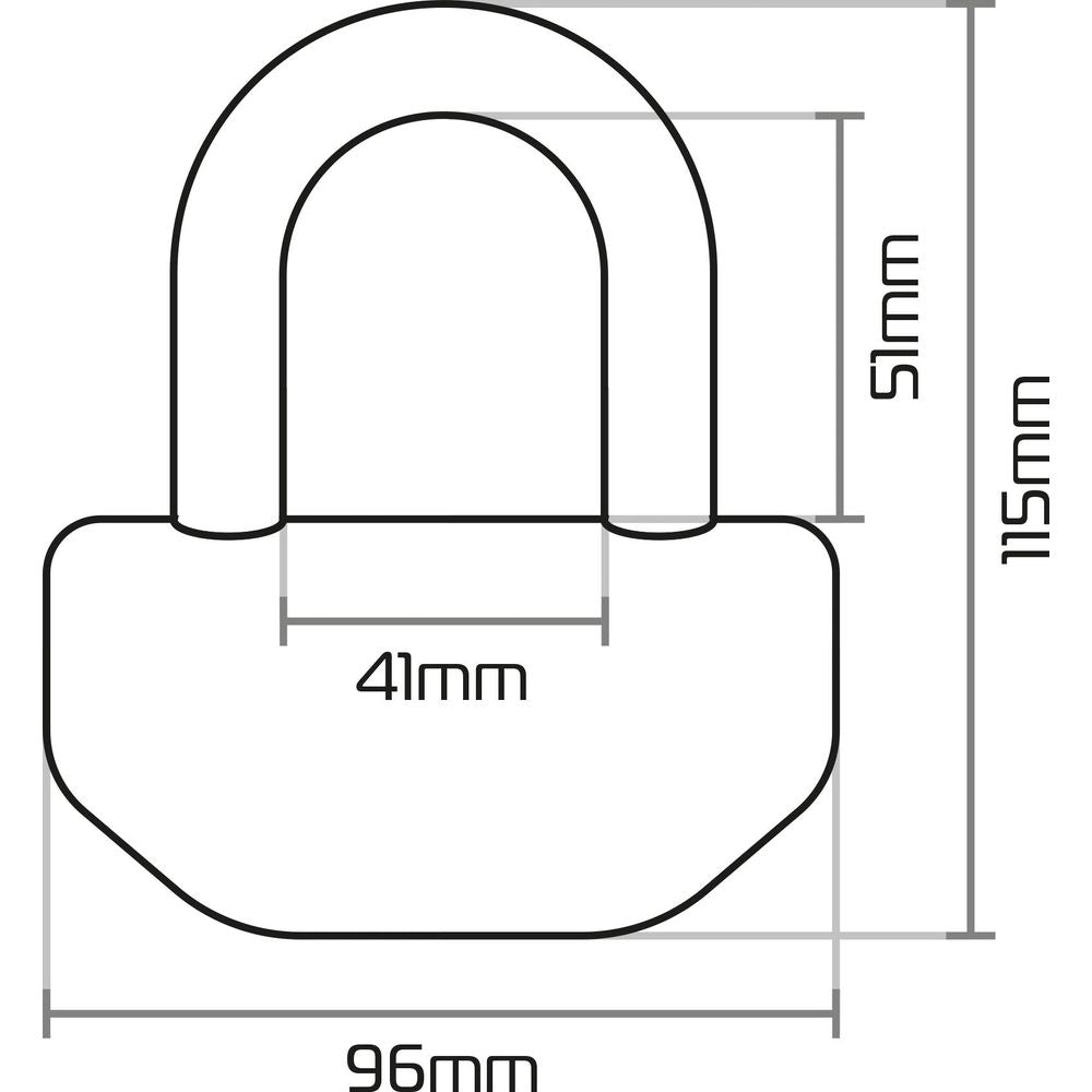 Oxford Big Boss Disc Lock 16mm Shackle (Image 3) - ThrottleChimp