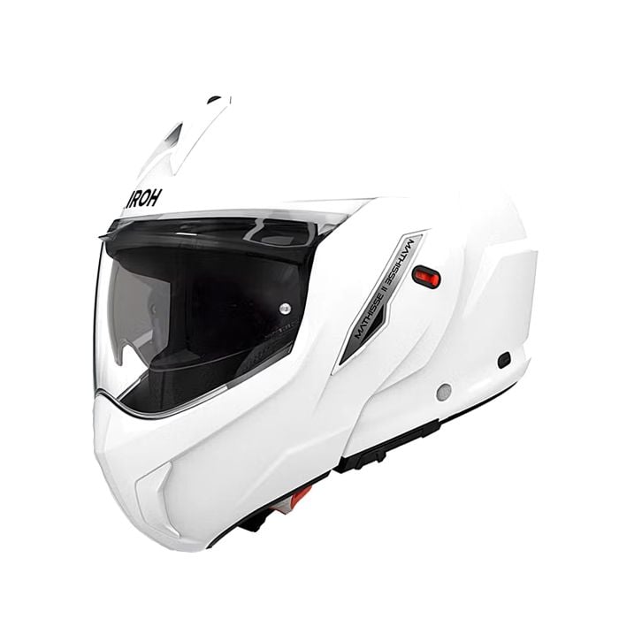 Airoh Mathisse 2 Flip Up Helmet Color Gloss White FREE 1 YEAR Returns, FREE UK Delivery | ThrottleChimp