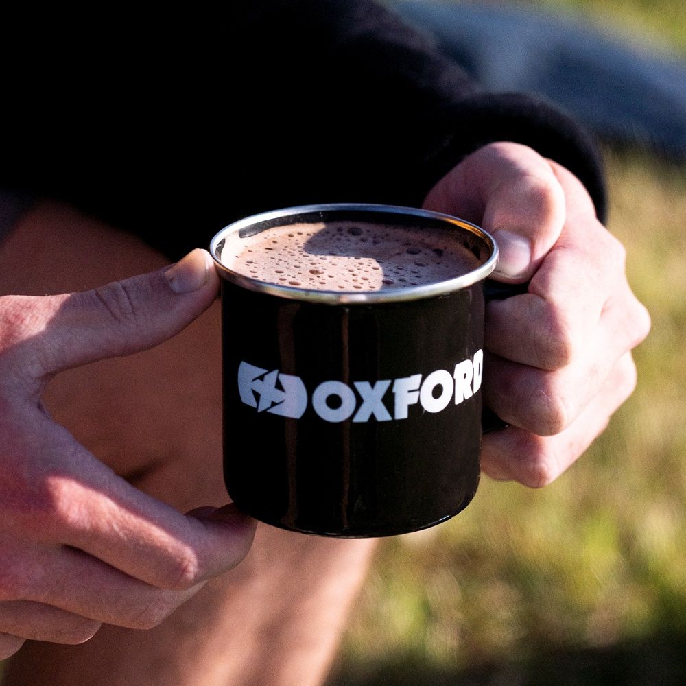 Oxford Enamel Camping Mug Black - 350ml (Image 7) - ThrottleChimp