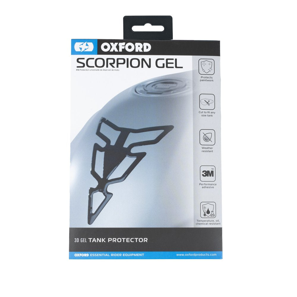 Oxford Scorpion Gel Tank Pad Black (Image 2) - ThrottleChimp