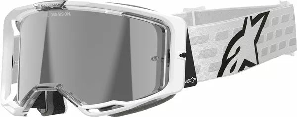 Alpinestars Vision 8 Corp Goggles White / Mirror Silver FREE 1 Year Return, FREE UK Shipping | ThrottleChimp