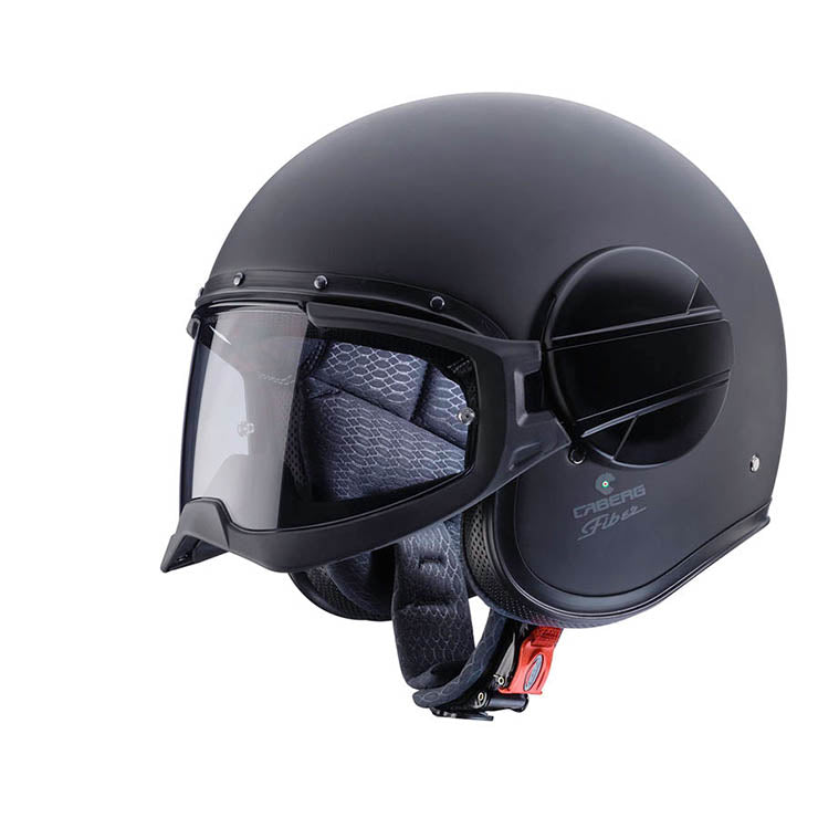 Caberg Jet Ghost X Plain Open Face Helmet Matt Black (Image 7) - ThrottleChimp