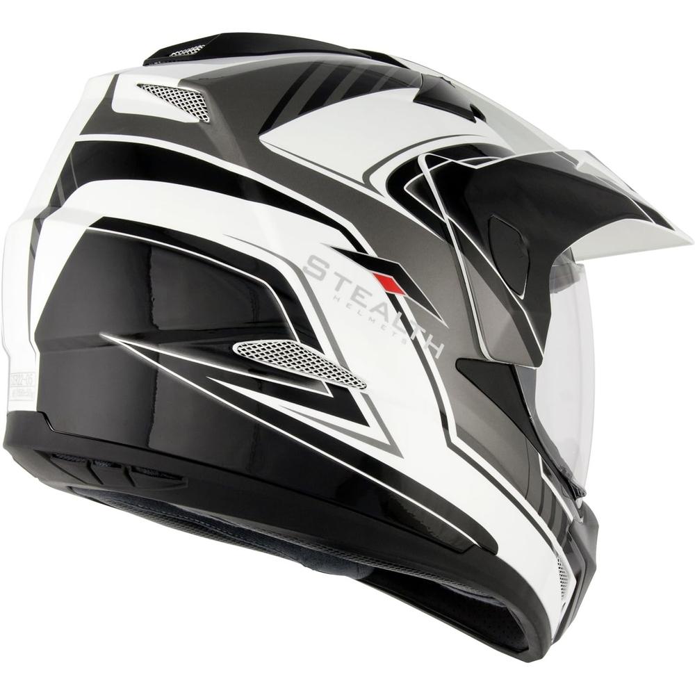 Stealth HD009 Adventure Dual Sport Helmet Graphic Gunmetal (Image 2) - ThrottleChimp