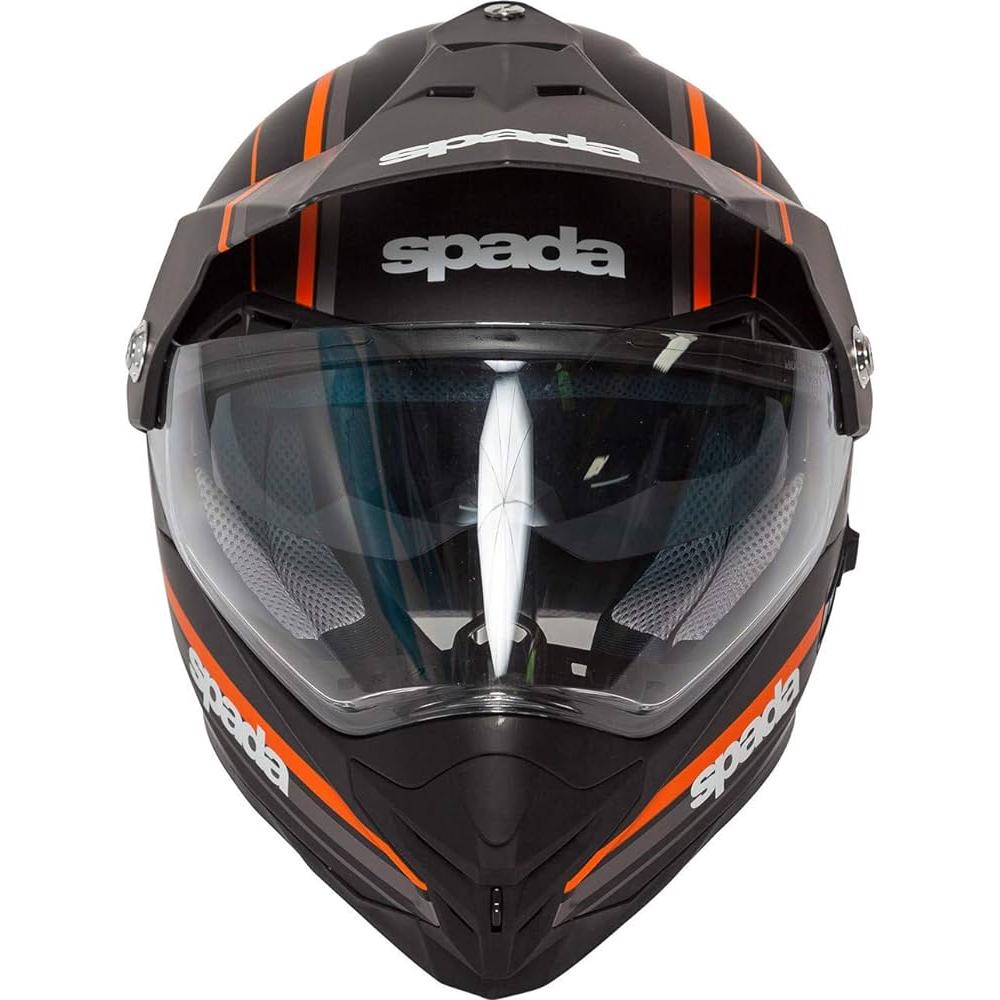 Spada Intrepid Delta Full Face Helmet Black / Orange FREE 1 YEAR Returns, FREE UK Delivery | ThrottleChimp