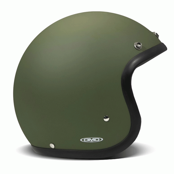 DMD Retro Jet Open Face Helmet Matt Green FREE UK Delivery, FREE 365 Day Returns | Moto Central