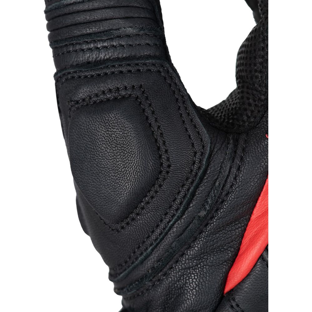 Oxford Nexus Leather Gloves Black / White / Red (Image 7) - ThrottleChimp