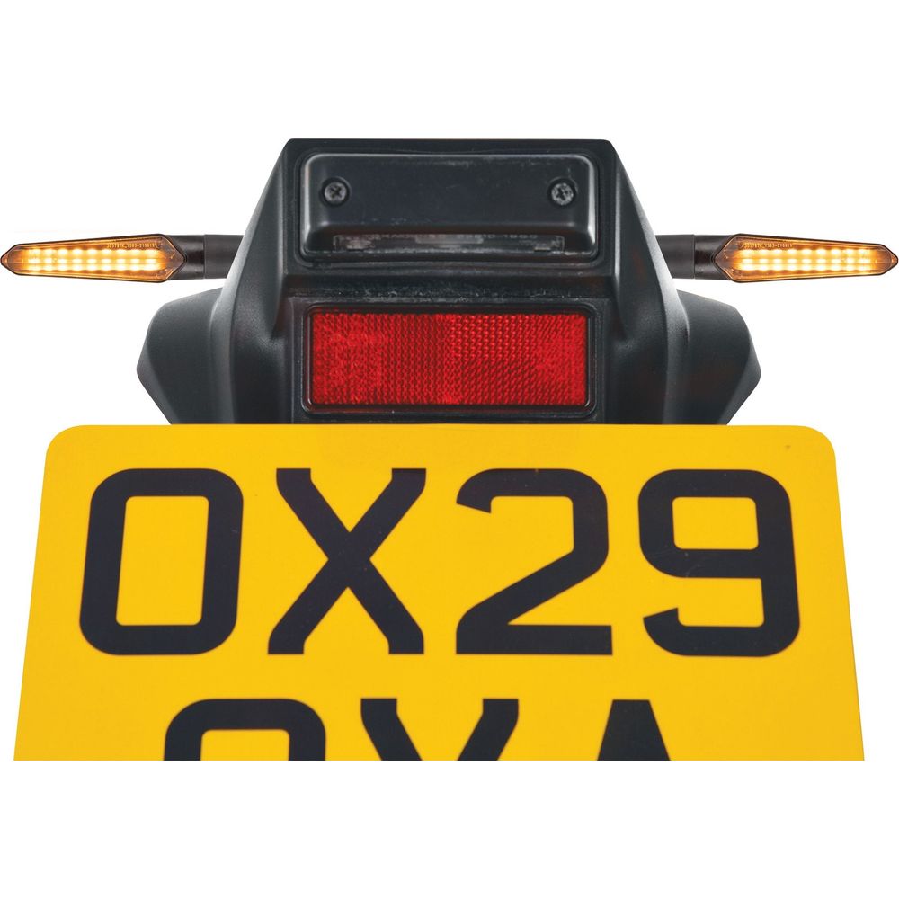 Oxford Darkhunter Front / Rear Sequential Indicators Matt Black With 2 Resistors FREE 1 YEAR Returns, FREE UK Delivery | ThrottleChimp