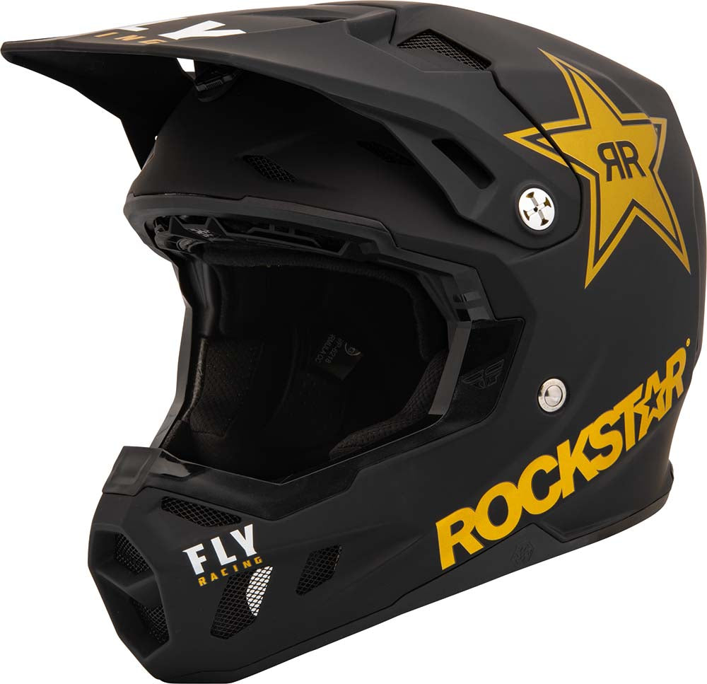 Fly Racing Formula CC Rockstar Matt Black / Gold FREE 1 YEAR Returns, FREE UK Delivery | ThrottleChimp