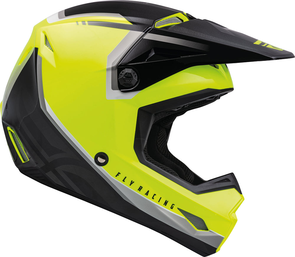 Fly Racing Kinetic Youth ECE Vision Fluo Yellow / Black FREE 1 YEAR Returns, FREE UK Delivery | ThrottleChimp