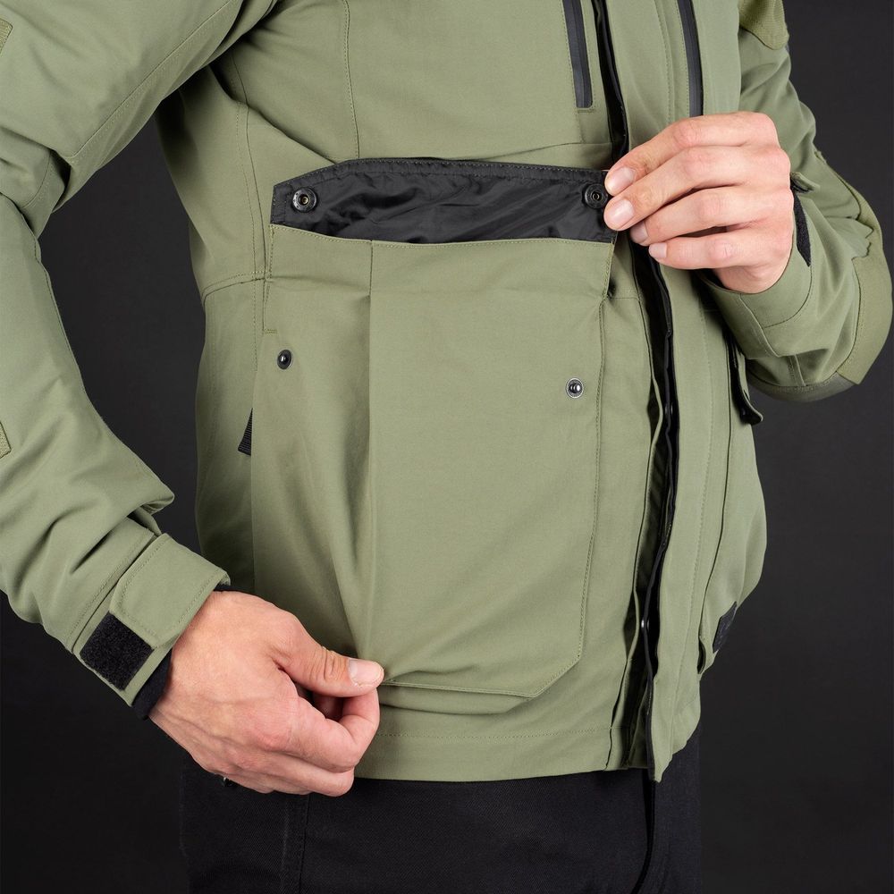 Oxford Barkston Dry2Dry Textile Jacket Khaki (Image 9) - ThrottleChimp