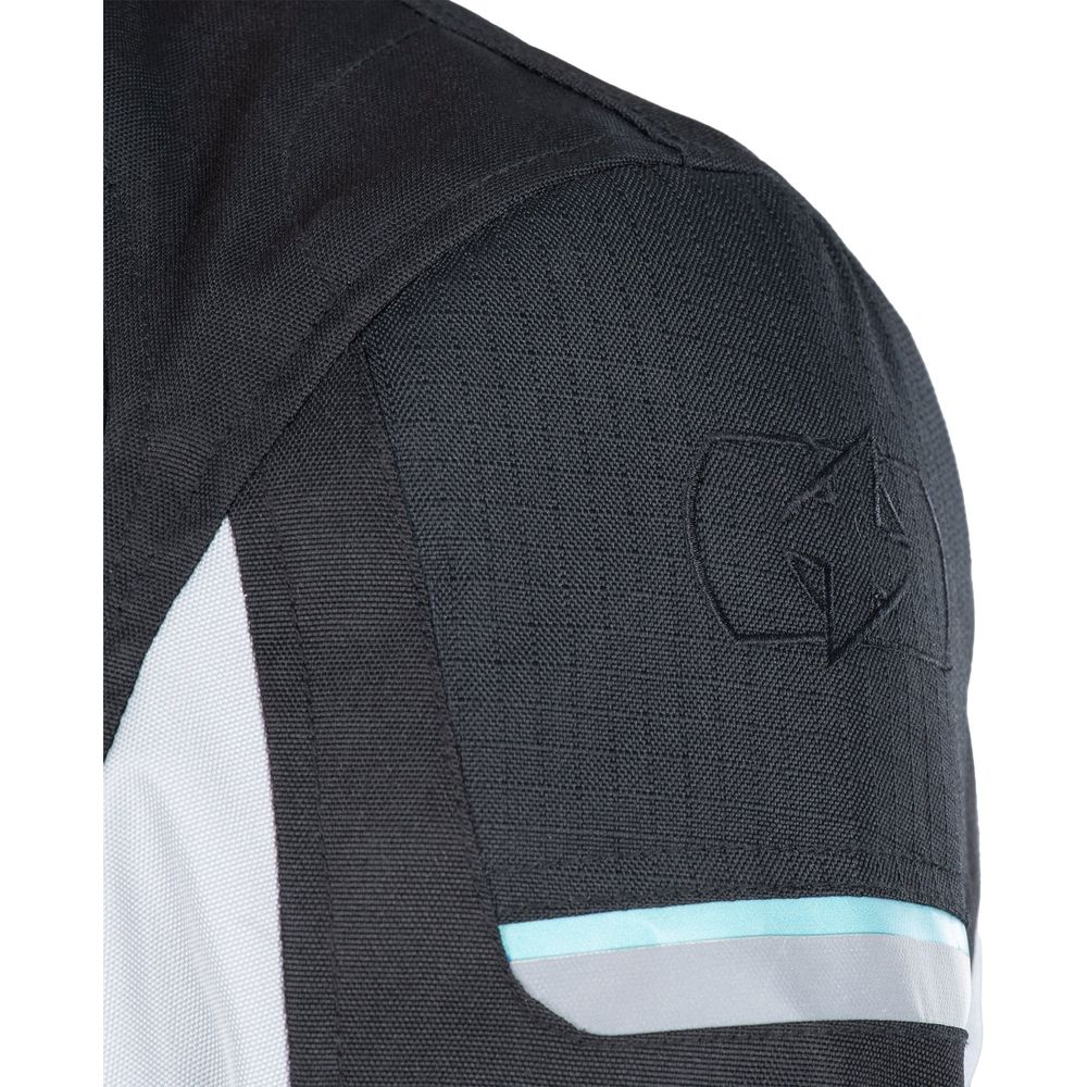 Oxford Dakota 3.0 Ladies Textile Jacket Arctic / Black / Teal (Image 6) - ThrottleChimp