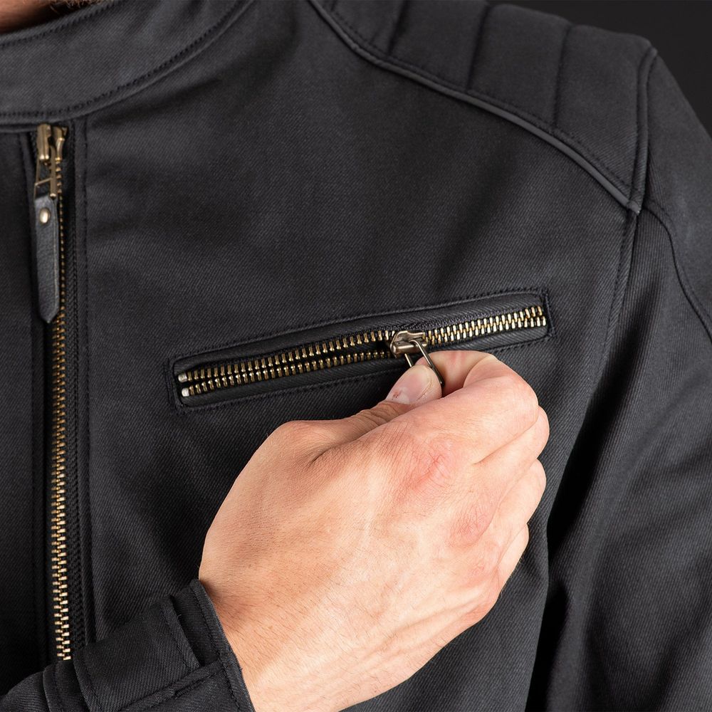 Oxford Holborn Textile Jacket Stealth Black (Image 16) - ThrottleChimp