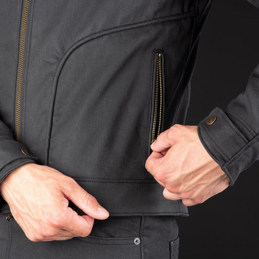 Oxford Holborn Textile Jacket Stealth Black (Image 7) - ThrottleChimp