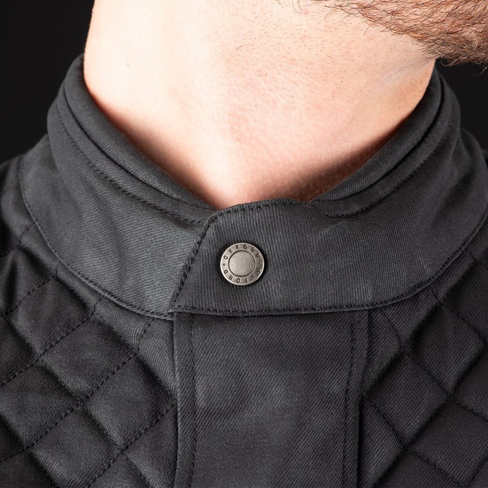 Oxford Hardwick Textile Jacket Black (Image 15) - ThrottleChimp