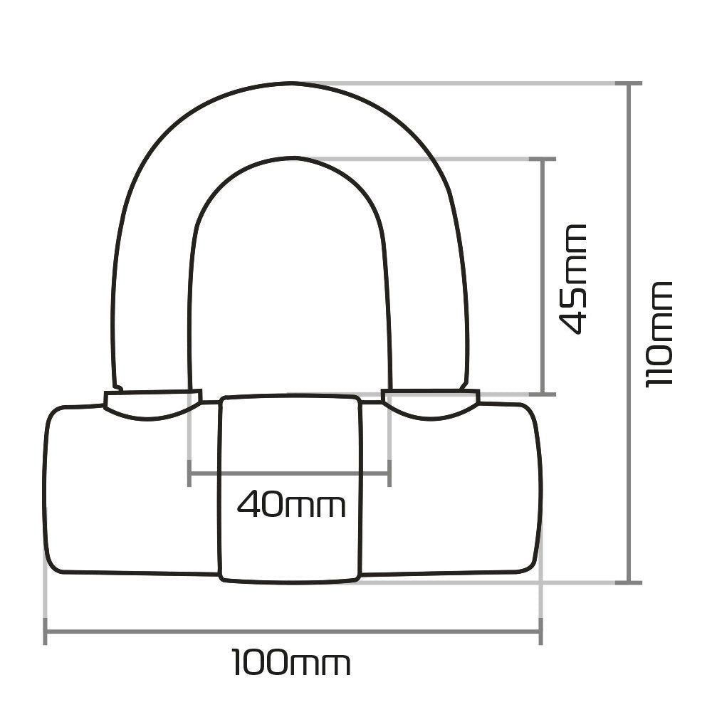 Oxford HD Max Disc Lock Black (Image 5) - ThrottleChimp