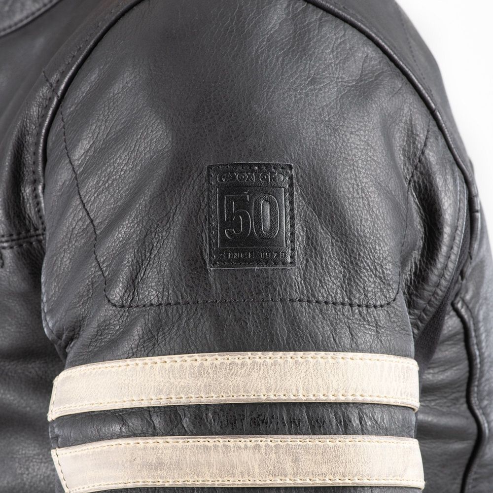 Oxford Holton Leather Jacket Black (Image 9) - ThrottleChimp