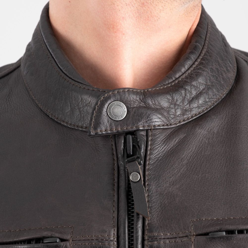 Oxford Holton Leather Jacket Brown (Image 11) - ThrottleChimp