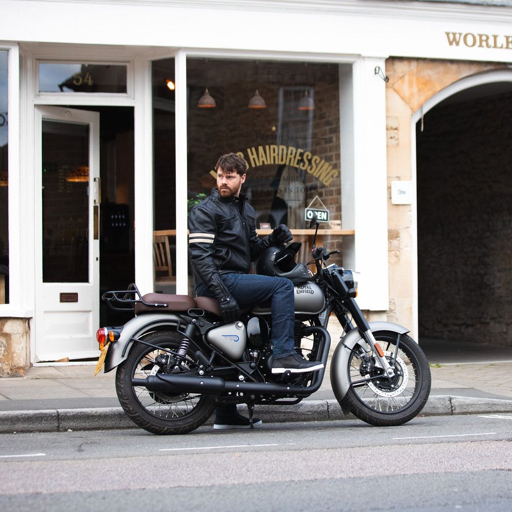 Oxford Holton Leather Jacket Black (Image 12) - ThrottleChimp