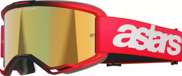 Alpinestars Vision 5 Blaze Goggles Red / Mirror Gold FREE 1 Year Return, FREE UK Shipping | ThrottleChimp