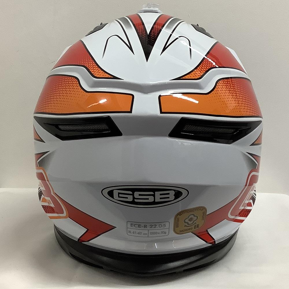 GSB XP-14B MX Off-Road Helmet Gloss Graphic Orange (Image 6) - ThrottleChimp