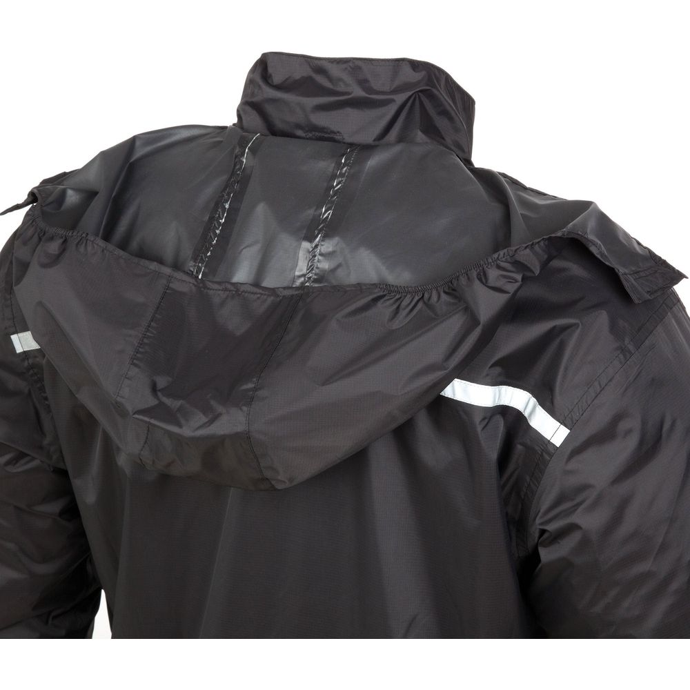 Tucano Urbano Nano Rain Jacket Plus Hydroscud Super-Compact Raincoat Jacket Black (Image 3) - ThrottleChimp